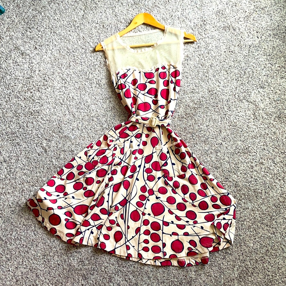 Vintage Printed A-Line Dress